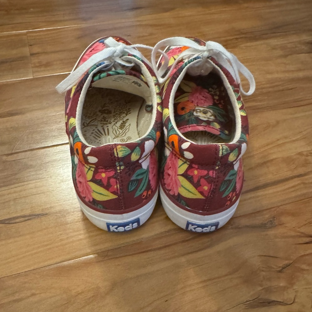 Keds x Rifle Paper Co. Anchor Vintage Blossoms Sneakers Anthropologie Sz 8 Boho - Picture 5 of 10